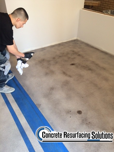 Concrete Resurfacing Solutions performs the following steps when creating dye & seal process.